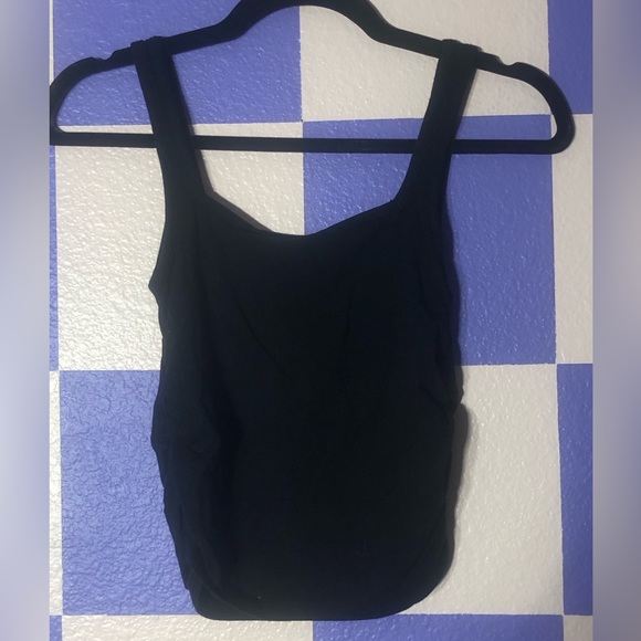NWT Bobi Square Neck Shirred Tank in Black - Size XS - Picture 3 of 7